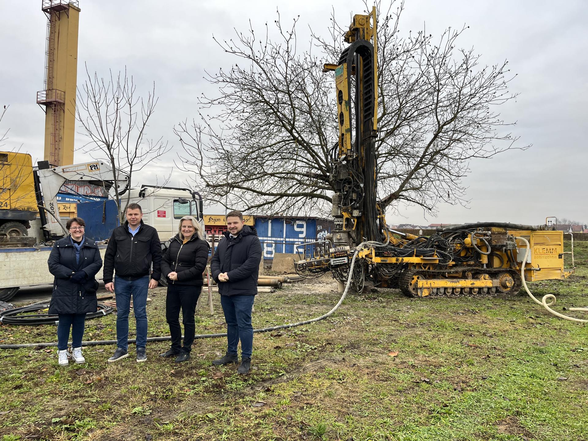 Croatian team at the Field Test Well for Groundwater Exploration to Support District Heating Heat Pump Installation in Velika Gorica, part of the META BUILD Project